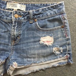 PINK jean shorts
